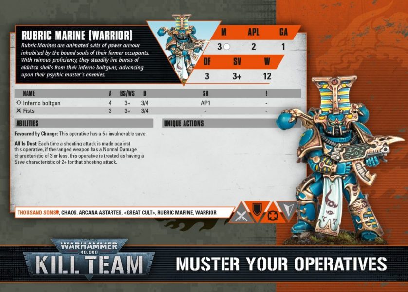 Nuevas hojas de datos de la tercera edición de Kill Team de diversos